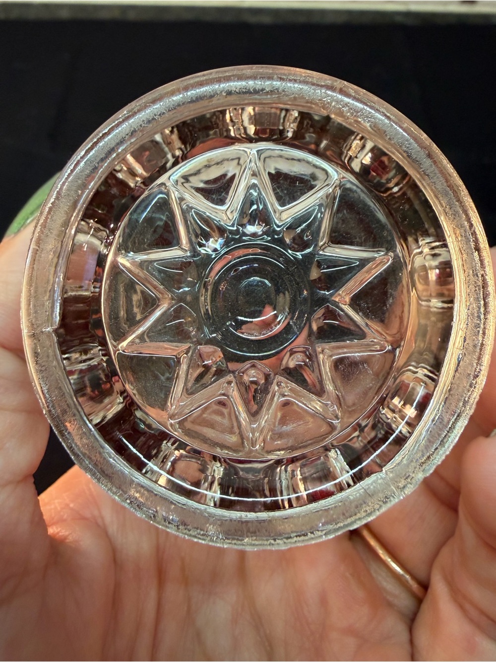 Antique U.S. Glass Jewel Lacy Medallion Ruby Stained EAPG Toothpick Holder - Picture 4 of 8